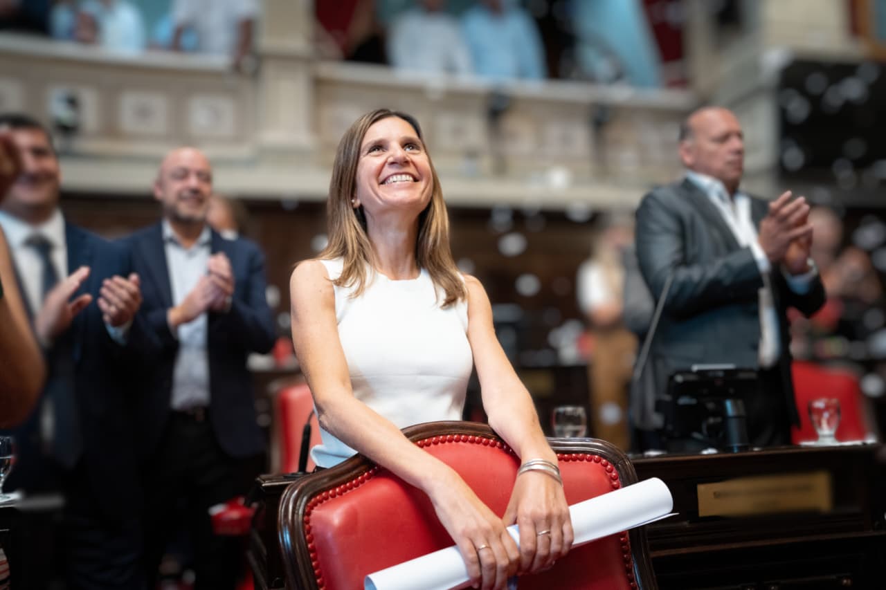 Fernanda Raverta durante una intervención legislativa.